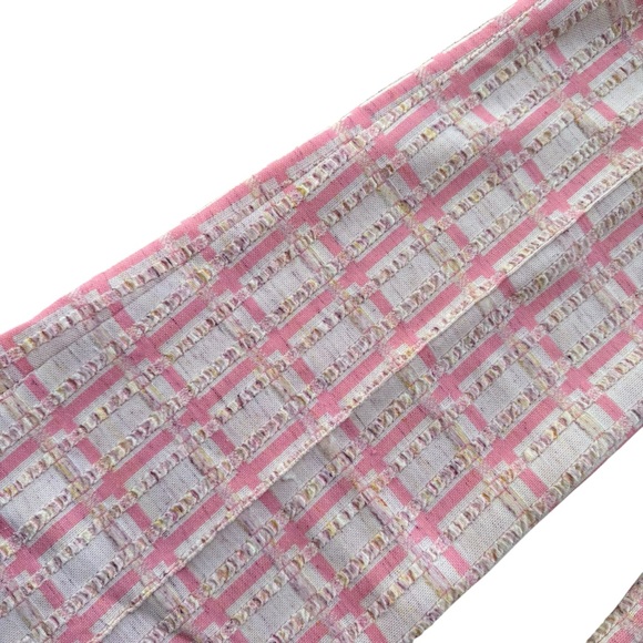 Vintage 70s Women’s Sz 14 Striped Pink High Rise Wide Leg Flare Pants Preppy - Picture 2 of 6